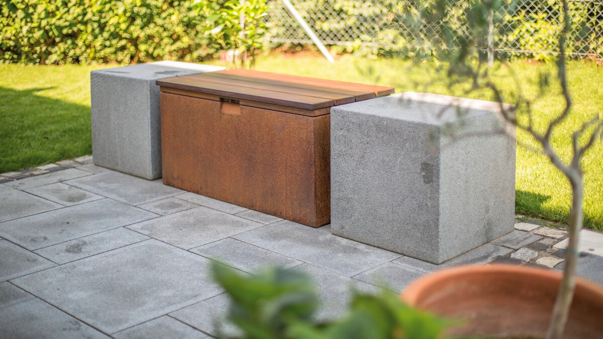 CASA Gartenbox Cortenstahl