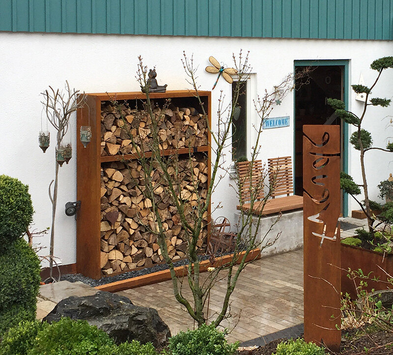 Garten Holzlager LIGUNA mit Regalboden