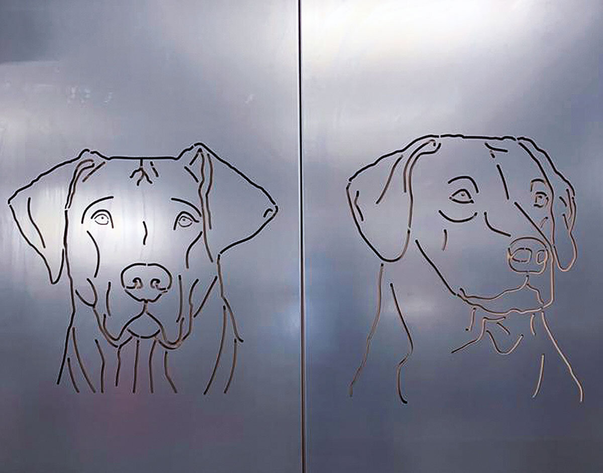 PARAS Sichtschutzwände mit individuellen Motiv Hunde