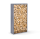 LIGUNA Kaminholzlager, 980 x 1800 x 380 mm, (bxhxt), 3 mm Edelstahl, RAL * farbbeschichtet, umlaufend 40 mm gekantet, ohne Rückwand, ca.1,1 Raummeter