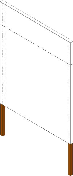 PARAS MAXI Innenpfosten, für Teilung 400/1400, 50 x 50 x 2350 x 2 mm, Stahl Vierkantrohr roh, mit Kappe schwarz