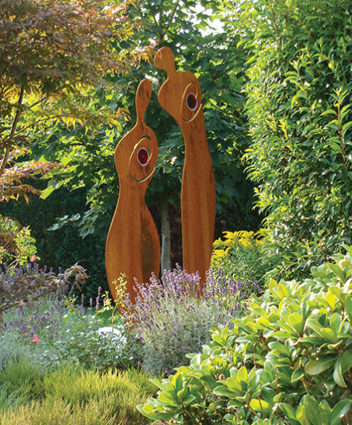Cortenstahl Doppelskulptur SILAS – Gartenkunst modern, 2.726,80 €
