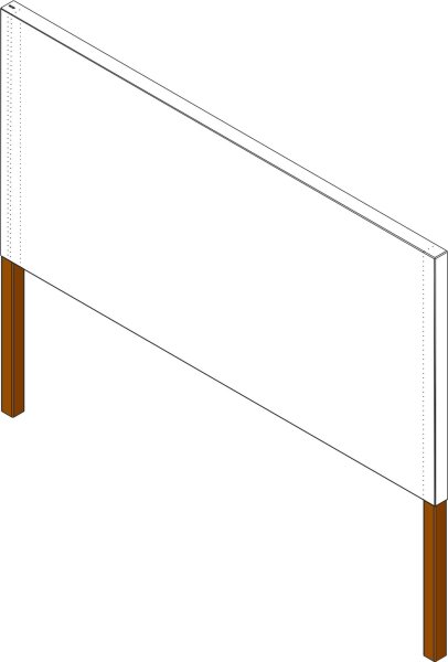 PARAS Innenpfosten, 50 x 50 x 1400 x 2 mm, Stahl Vierkantrohr roh, mit Kappe schwarz, für 900 mm Sichtschutzwand