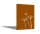 PARAS Sichtschutzwand, Motiv Daucus carota, 1400 x 1800 x 2 mm, 30 mm gekantet, Cortenstahl