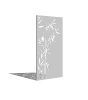 PARAS Sichtschutzwand, Motiv Schilf, 900 x 1800 x 2 mm, 30 mm gekantet, Edelstahl einseitig geschliffen