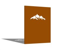PARAS Sichtschutzwand, Motiv Berge, 1400 x 1800 x 2 mm,...