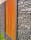 PARAS Sichtschutzwand, Motiv STILO, 1400 x 1800 x 2 mm, 30 mm gekantet, Cortenstahl