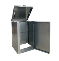 TICA Mülltonnenbox Corten für 1 Tonne 120 L,...