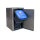 TICA Mülltonnenbox Corten für 1 Tonne 120 L, (BxHxT) 740 x 1170 x 650  mm, ohne Motiv, mit Radmulde, Deckel zu öffnen, Edelstahlgriffe schwarz