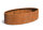 ELIPSO Pflanzgefäß, 2800  x 1600 x 600 mm, 3 mm Cortenstahl, umlaufender Rand 50-25 mm, mit Boden und Ablauflöchern