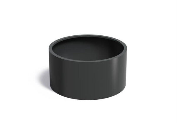 RONDIS Pflanzgefäß, rund, Ø 1200 x 600 mm, 3 mm Aluminium RAL * pulverbeschichtet, umlaufender Rand 50-25 mm, ohne Boden