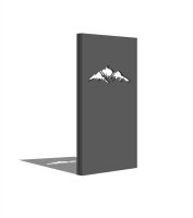 PARAS DUO Sichtschutzwand, Motiv Berge, 900 x 1800 x 60 x...