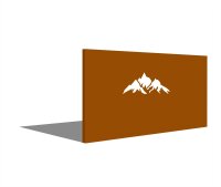 PARAS Sichtschutzwand, Motiv Berge, 1800 x 900 x 2 mm,...