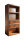 CERO Gartenregal, 750 x 1800 x 500 mm, 3 mm Cortenstahl, mit Regalboden, 2 Schubladen mit schwarzen Edelstahlgriffen und Rückwand