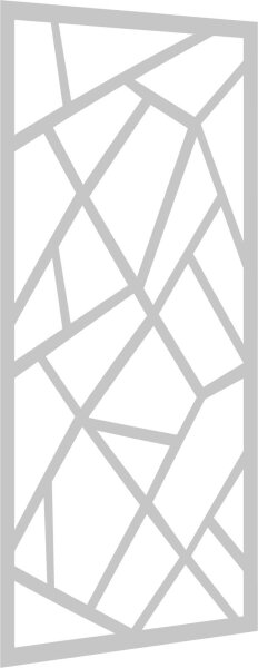 PARAS Glas-Sichtschutz 900 x 1800 mm, 8 mm ESG Einscheiben-Sicherheitsglas, umlaufende polierte Kanten, mit Motiv AXON, einseitig satiniert