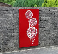 PARAS Sichtschutzwand, Motiv Bäume, 900 x 1800 x 2 mm, 30 mm gekantet, Alu, RAL * pulverbeschichtet