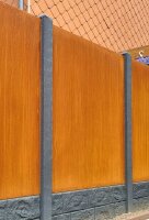 PARAS Sichtschutzwand, ohne Motiv, 1400 x 1800 x 2 mm, 30 mm gekantet, Cortenstahl