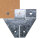 Beeteinfassung Fundamentschuh, Stahl verzinkt, 180  x 200 x 3 mm, mit Befestigungsset